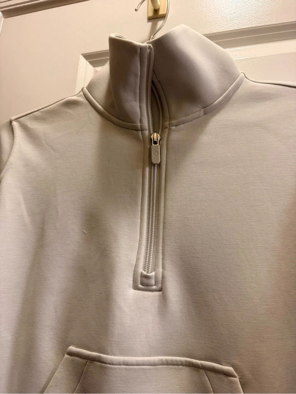 Lululemon Women's Half-Zip Cropped Sweatshirt - Cream